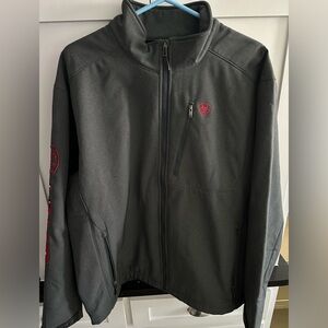 Ariat Logo 2.0 Grey Softshell Jacket Size XL Like New
